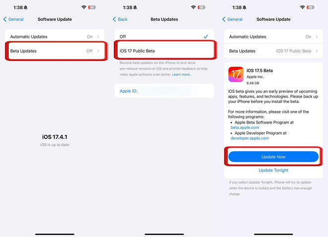 تثبيت تحديث iOS 18 Beta على ايفون
