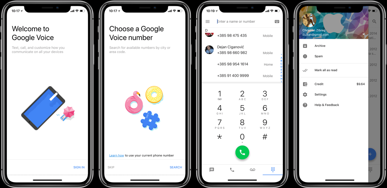 مسجل المكالمات ايفون Google Voice