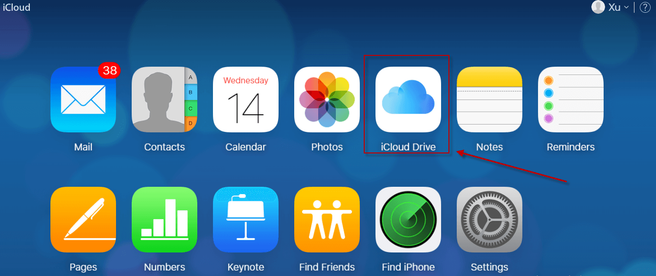 تسجيل الدخول إلى iCloud Drive