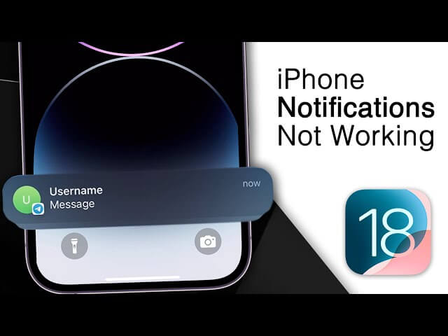 إشعارات iPhone لا تعمل