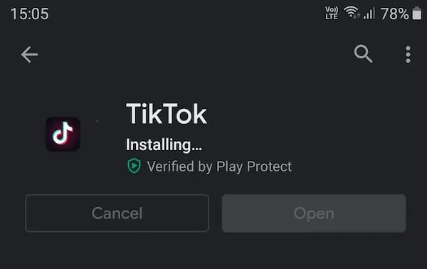 حذف TikTok وإعادة تثبيته