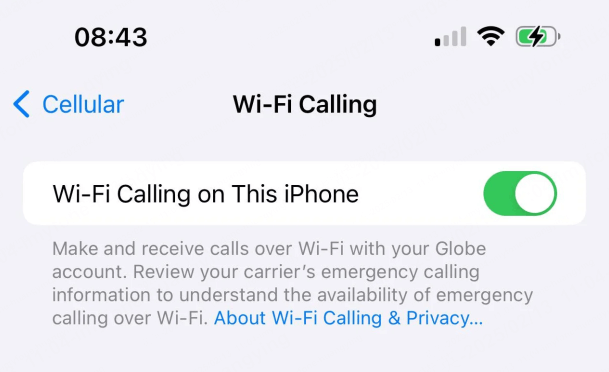 ما هو iPhone WiFi Calling