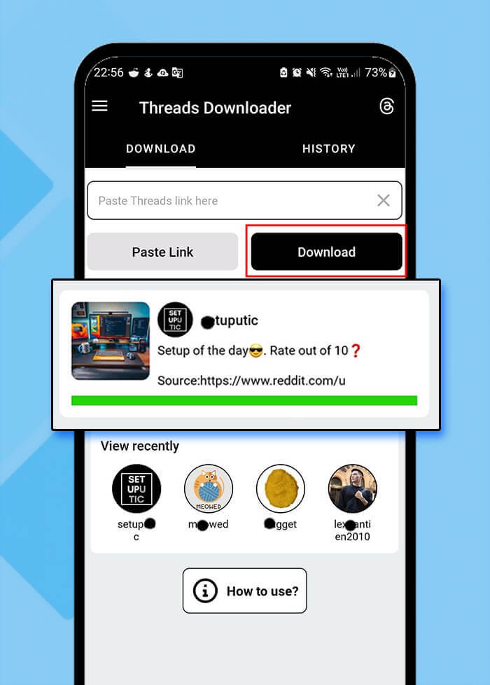 تحميل Video downloader for Thread