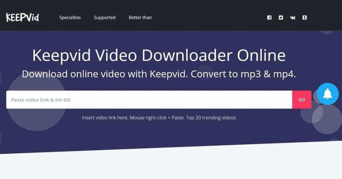 KeepVid افضل برنامج يوتيوب بدون اعلانات