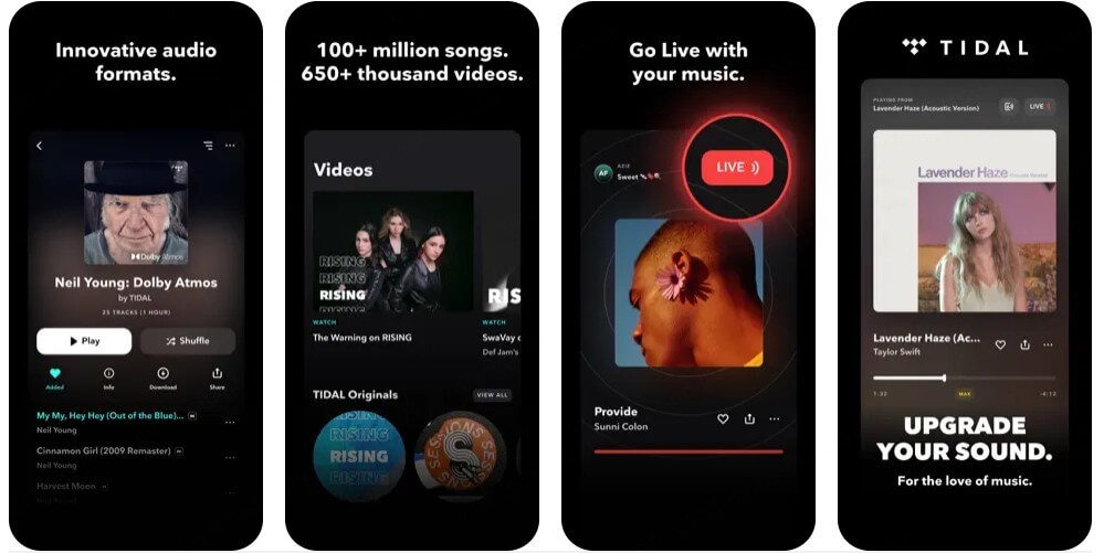 TIDAL تطبيق لتحميل الاغاني على الايفون