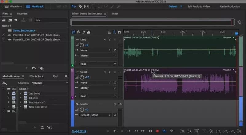 الحصول على صوت بيكاتشو من Adobe Audition