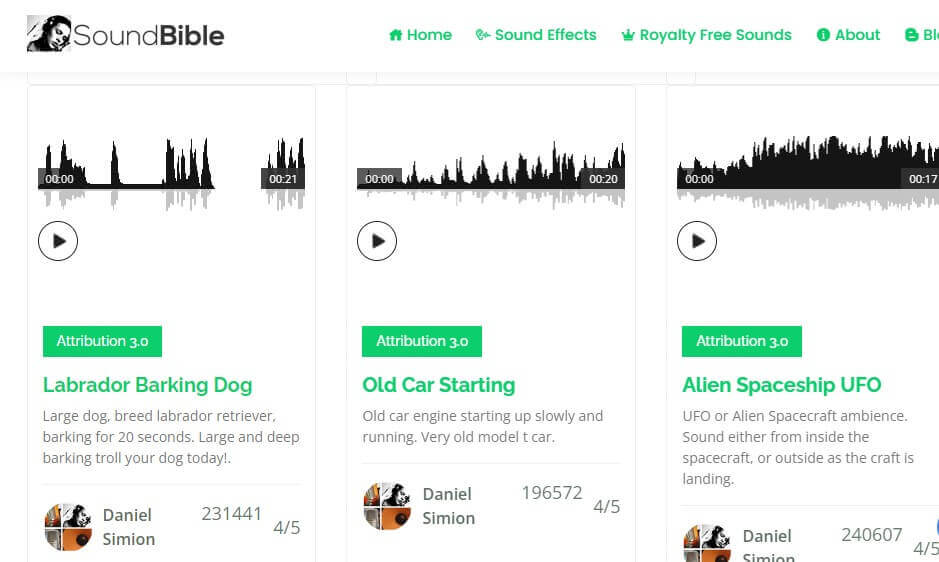 SoundBible موقع لتحميل المؤثرات الصوتية مجاناً