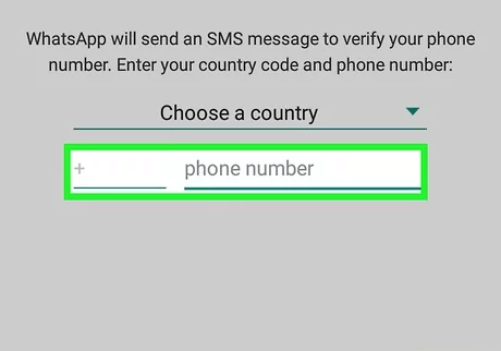 أدخل البلد والرقم الصحيحين على واتساب
