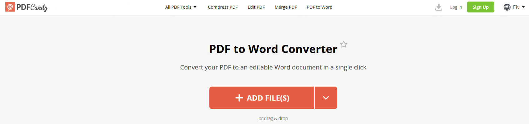 استخدم PDFcandy لتحويل ملفات pdf إلى word