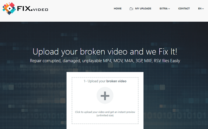 FIX.VIDEO　مواقع لإصلاح ملفات فيديو MP4 التالفة