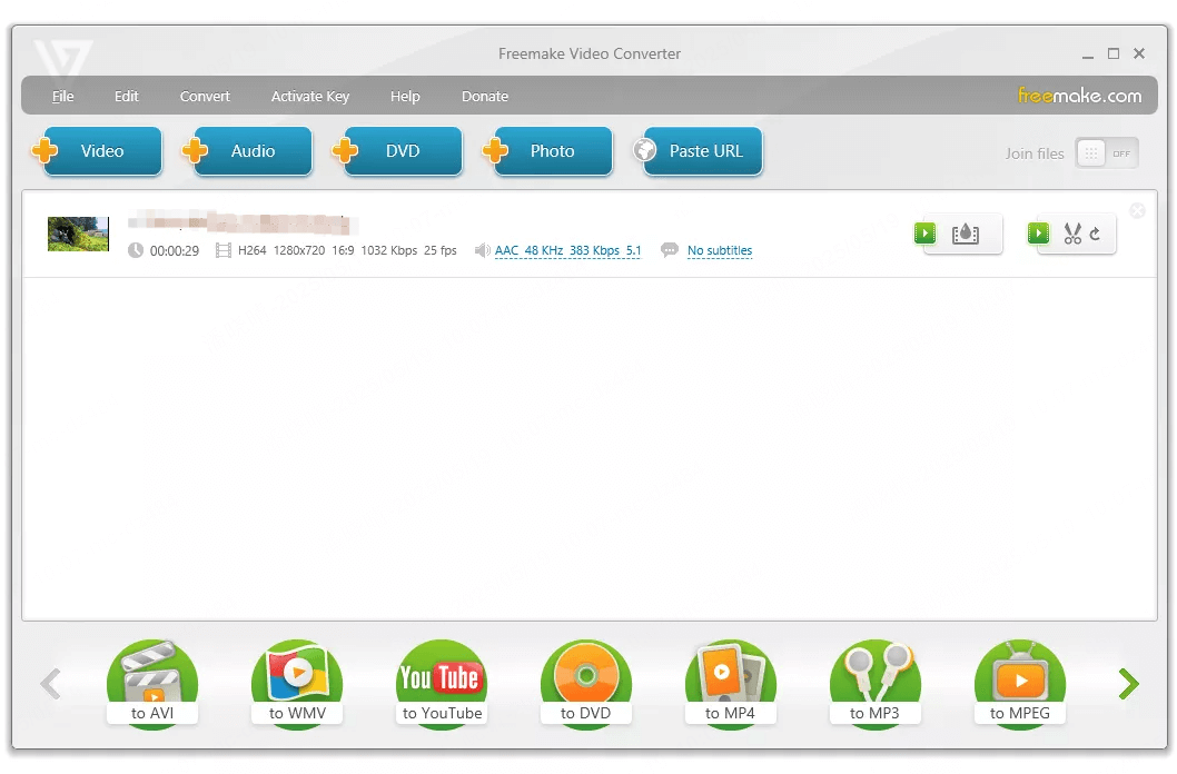 محول فيديو Freemake MP4 الخطوة 1