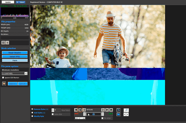 JPEG Repair Toolkit تطبيق اصلاح الصور التالفة