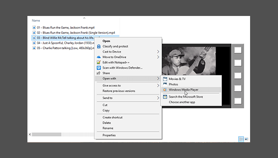 تشغيل ملفات MP4 باستخدام Windows Media Player