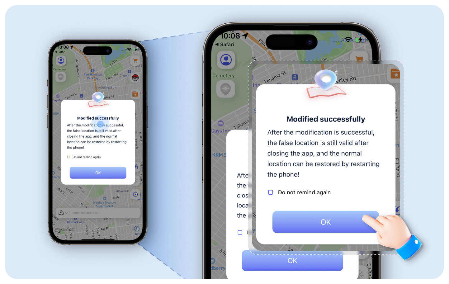 تغيير الموقع على AnyTo جهاز ios
