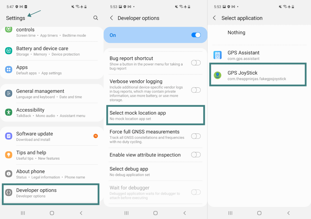 android-da pokemon go joystick-i aktivləşdirmək üçün yalan yer funksiyasını açın
