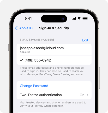 apple id parolunu dəyişdirin