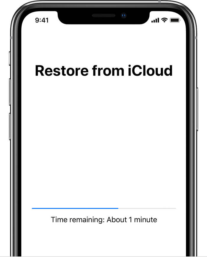 icloud ehtiyat nüsxəsini bərpa edin