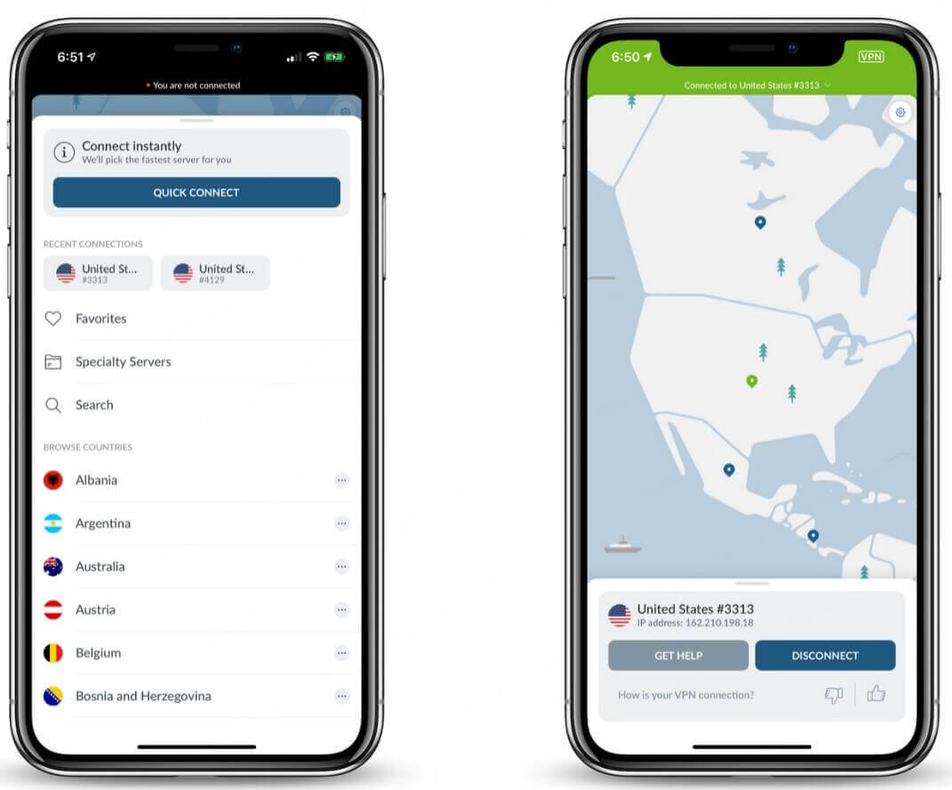 как да подправите местоположението си на iphone чрез nordvpn
