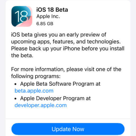 актуализирайте версията на ios на iphone