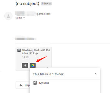 изтегляне на прикачен файл от имейл в google drive