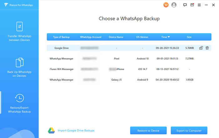 освобождаване на криптиран архив на whatsapp от google drive