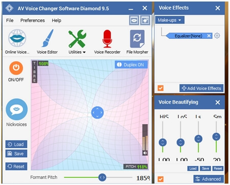 av софтуер за промяна на глас diamond