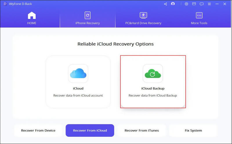 Възстановяване от резервно копие на iCloud