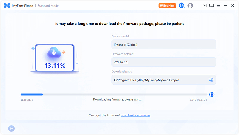 Fixppo извлича фърмуера в стандартен режим