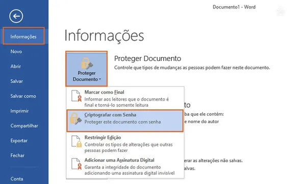 como desbloquear documento Word com senha