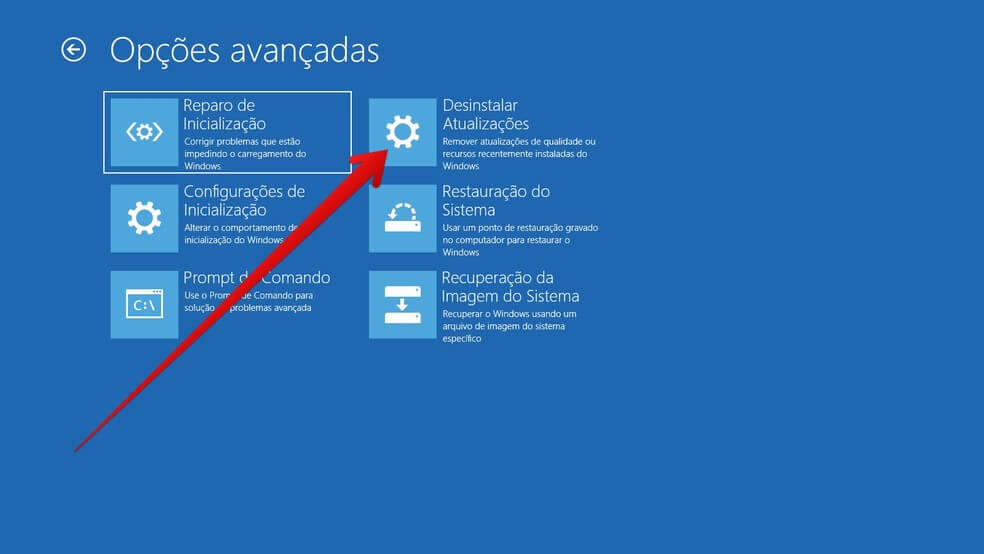 Desinstalar atualizações Windows 11