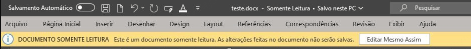 Desbloquear a seleção no Word clicando em Editar assim mesmo