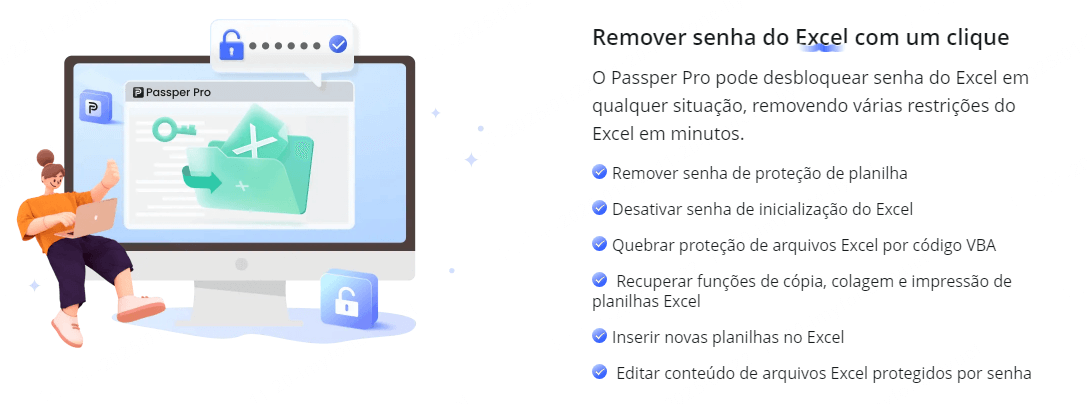 remover proteção de planilhas Excel sem senha com o Passper Pro