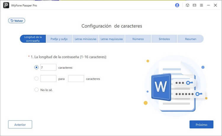 forneça informações que você lembra da senha do word