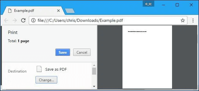 Salvar como novo arquivo PDF