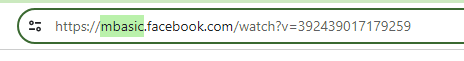 Facebook baixar vídeo alterando www para mbasic