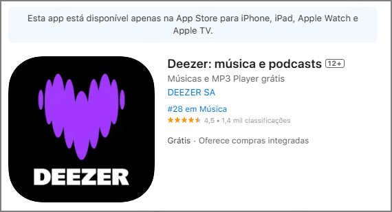 baixar aplicativo de musica para iPhone Deezer