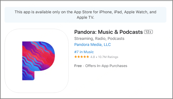 aplicativo de musica iPhone Pandora
