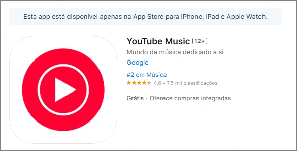 aplicativo de baixar musica para iPhone YouTube Music