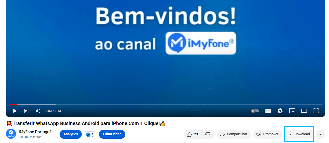 Baixar vídeos do YT