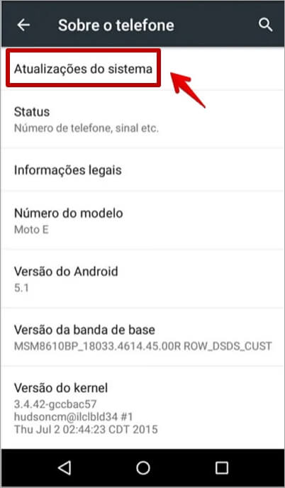 Atualizar sistema Android