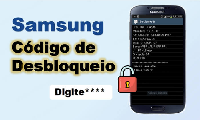 Código de desbloqueio Samsung grátis