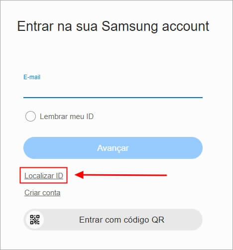 Fazer Samsung Account em site oficial