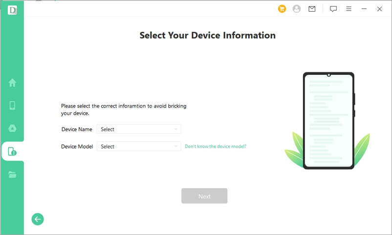 Verificar as informações do dispositivo