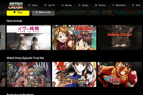 melhor site para assistir animes gratis RetroCrush