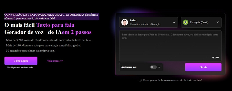 TopMediai Texto para Voz Online