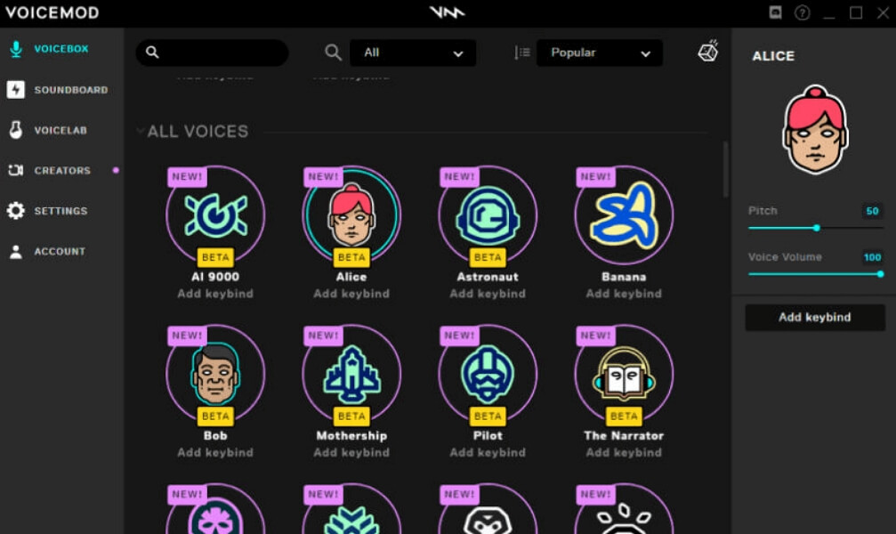 Gerar voz IA com Voice Mod