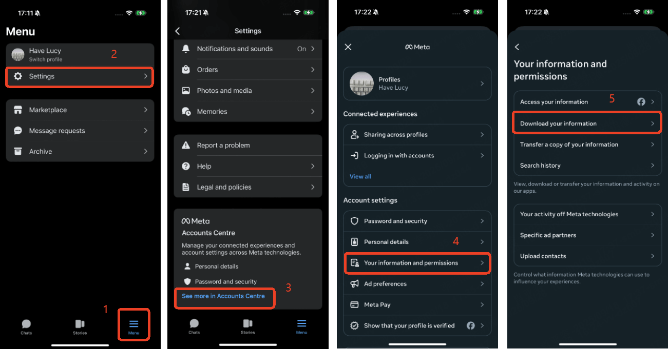 baixar e recuperar mensagens apagadas do Messenger