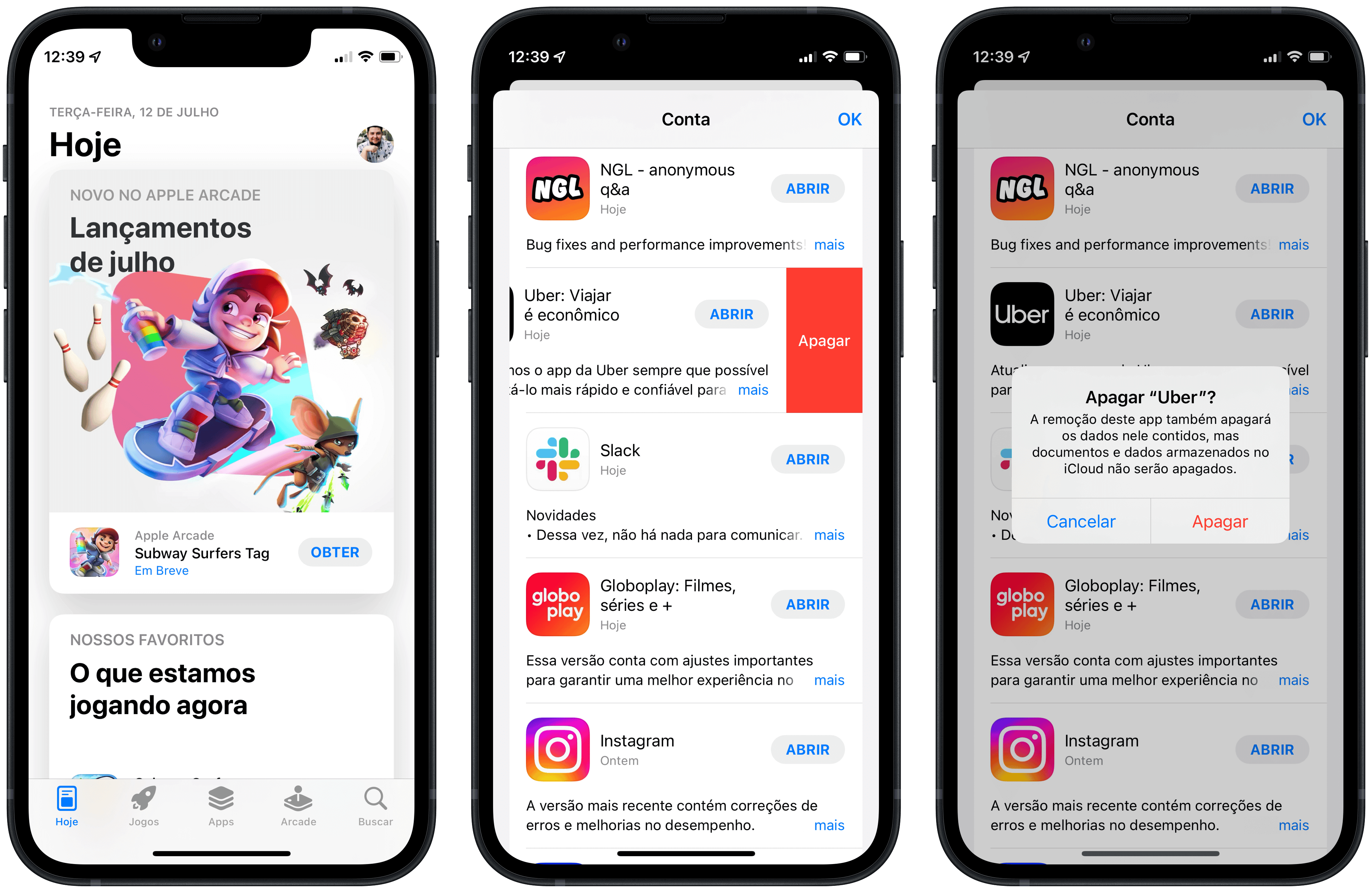 Apagar aplicativos da App Store