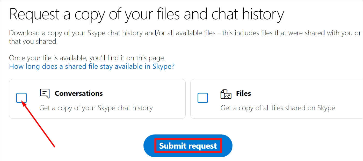 exportar conversas do Skype