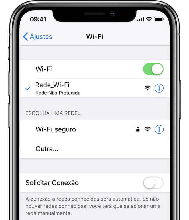 Verificar a conexão de rede wifi